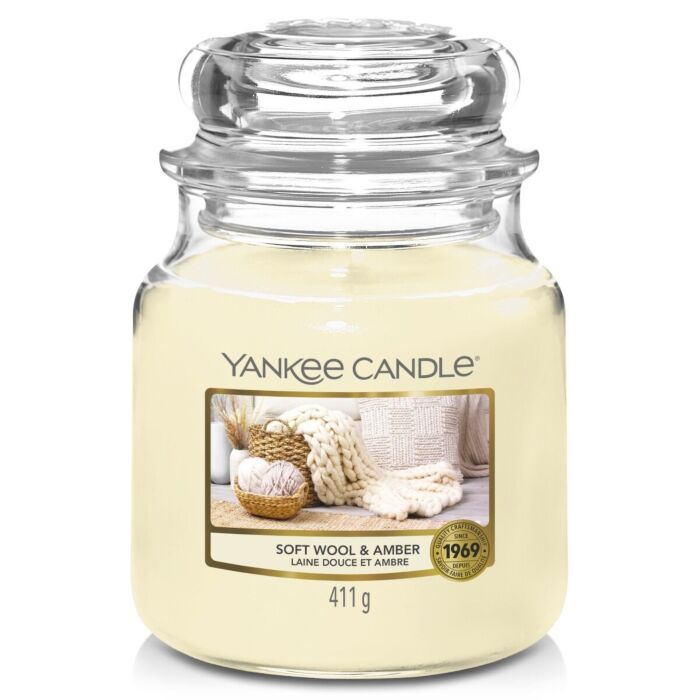 Yankee Candle - Soft Wool & Amber - Medium Jar